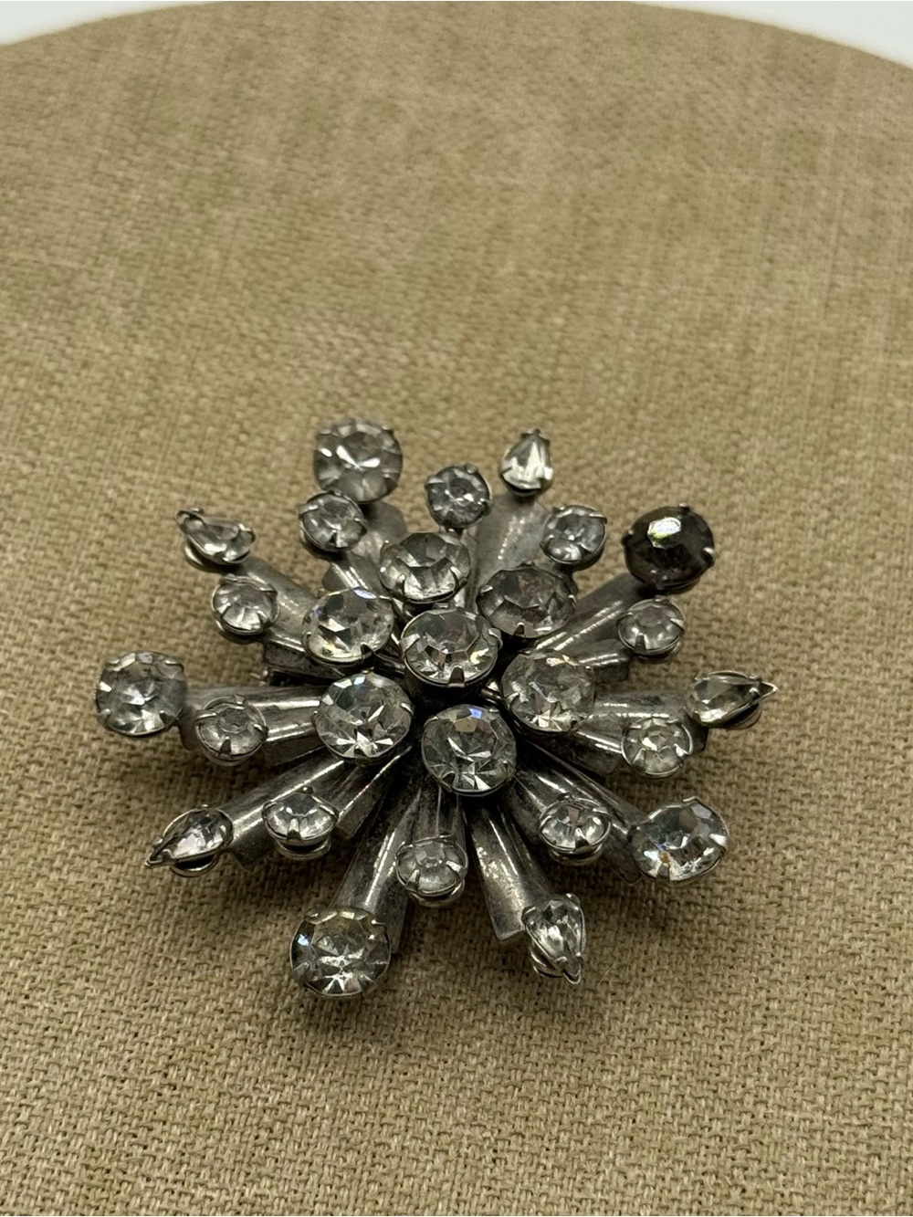 Sparkling Clear Crystal Burst Brooch - Women Jewelry